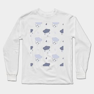 Rain Cloud Pattern Long Sleeve T-Shirt